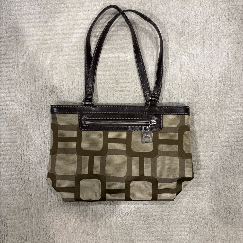 Vintage Nine West Geometric Tote Bag